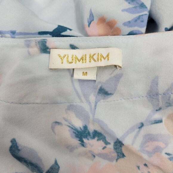 Yumi Kim Women's Dream Lover Bridal Light Blue Something Blue Floral Robe Size M - Picture 8 of 9